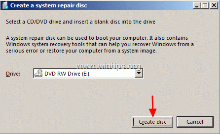 Create A Repair Disk For Vista