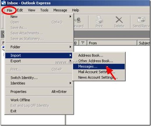 outlook express file-import-messages
