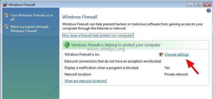 How To Disable Firewall On Windows Vista