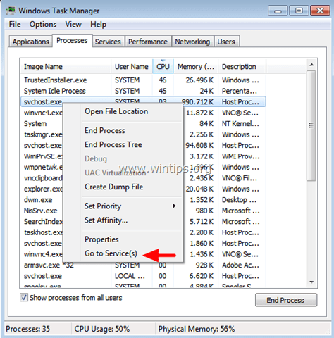 High Disk Usage Host Process For Windows Services Vista