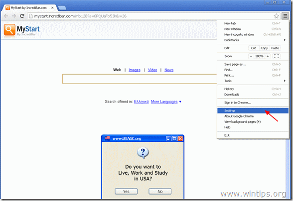 Eliminar la configuración de búsqueda de la página principal de MyStart y el secuestrador de la barra de herramientas IncrediBar
