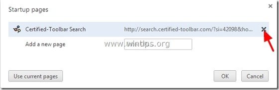 startup page - chrome