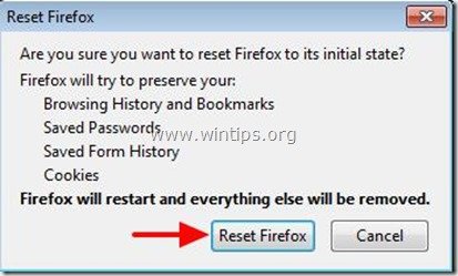 reset firefox