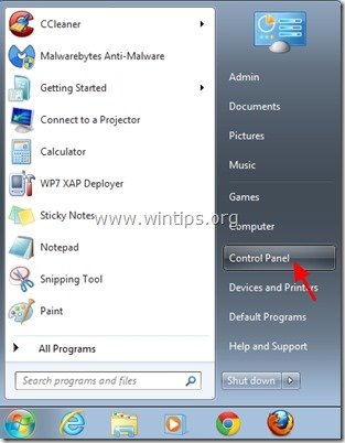 Start > Control Panel - wintips.org