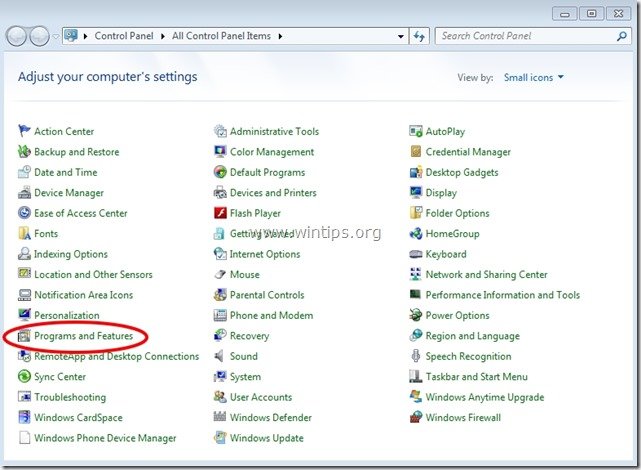 control panel items - wintips.org