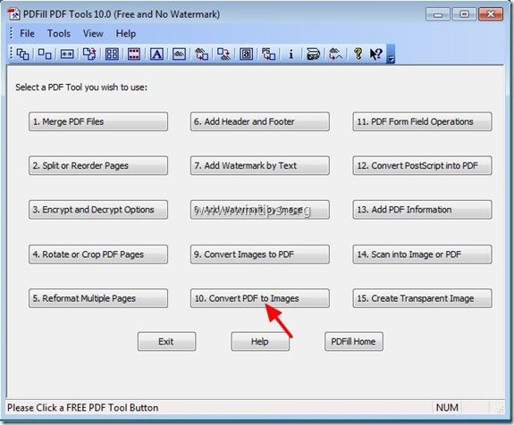 Convert pdf to images