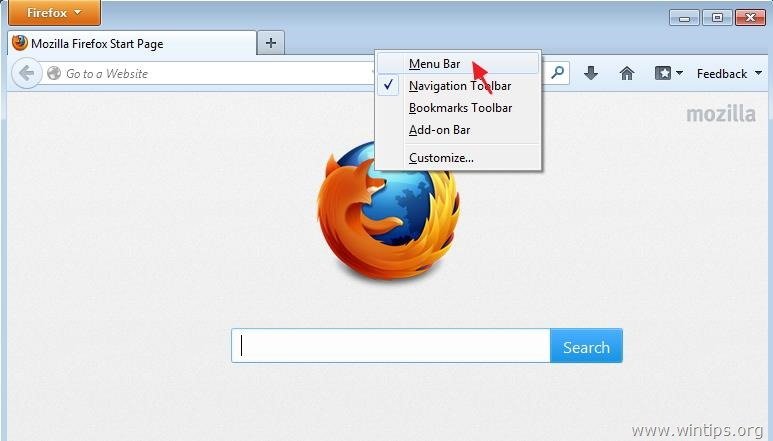 firefox search tab browser with google