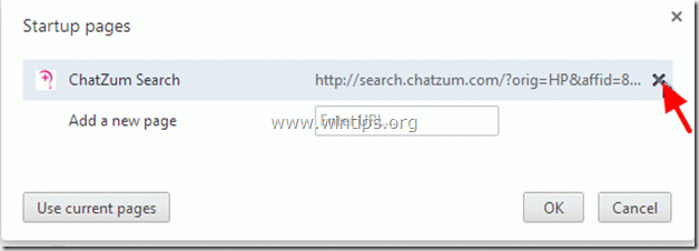 Remove search.ChatZum.com - home page - Chrome
