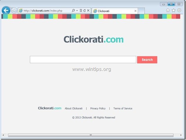 Clickorati adware en kaper verwijderen.