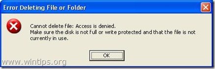 cannot delete file access denied