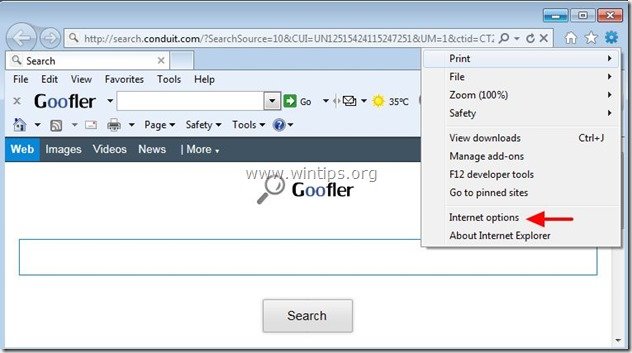 remove-goofler-net-internet-explorer