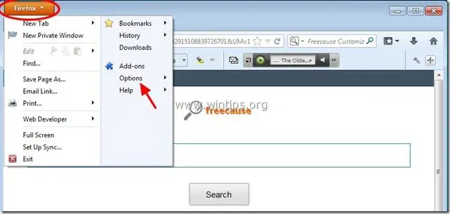 remove-freecause-toolbar-firefox