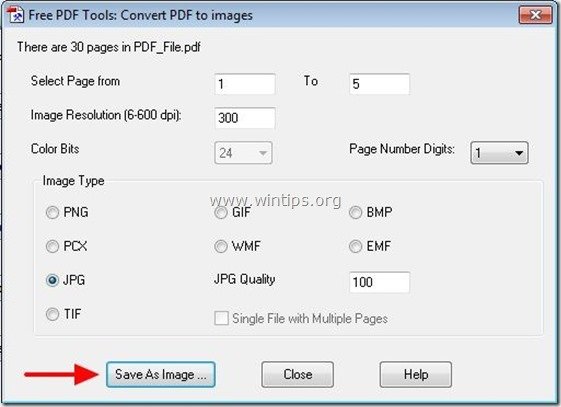 How to convert pdf to jpg for free - wintips.org - Windows Tips & How-tos