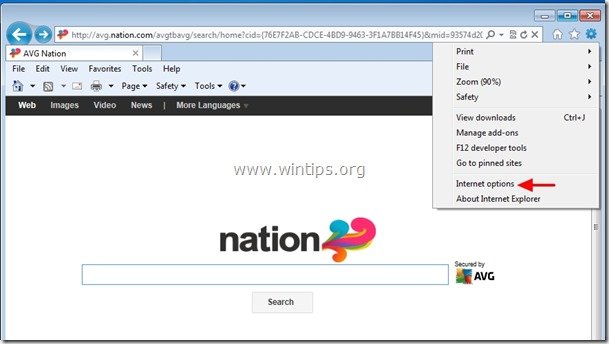 remove avg nation internet explorer