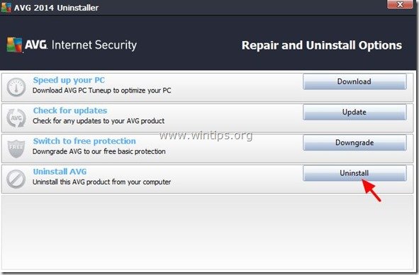 uninstall-AVG-internet-security