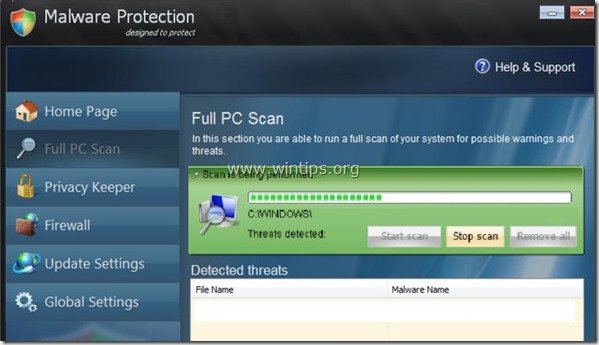 Cómo eliminar el software fraudulento Malware Protection