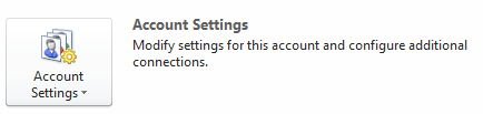 Restore Outlook account settings backup