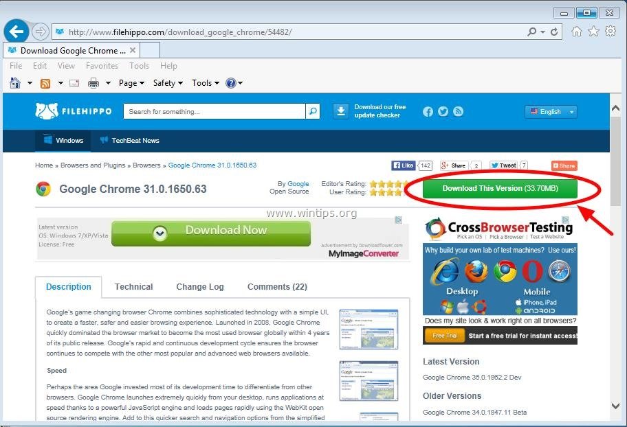 google chrome old version for xp free download