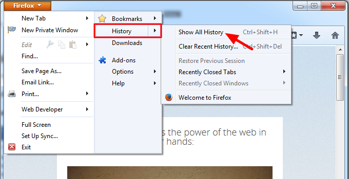 How to View and Delete Firefox&#39;s Browsing History &amp; Stored Passwords -  wintips.org - Windows Tips &amp; How-tos