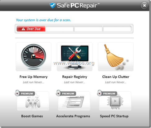 Kā noņemt Safe PC Repair Adware programmatūru un rīkjoslu