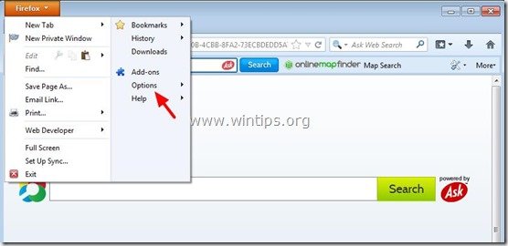 remove-onlinemapfinder-firefox