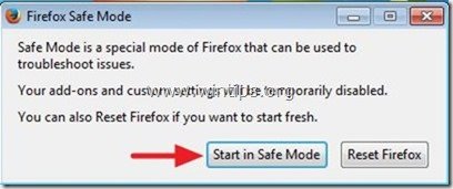 Start Firefox in safe mode