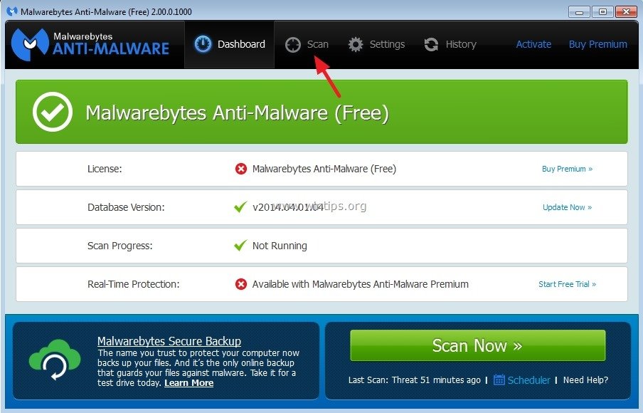 Mediator Forkæle Avenue How to install and clean your computer with Malwarebytes Anti-Malware  Version 2.0 (FREE) - wintips.org - Windows Tips & How-tos