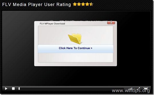 Fjern "FLV Media Player Download" popup-virus