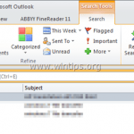 How to Fix: Outlook Search problems (Search doesn't work or doesn't return all search results).