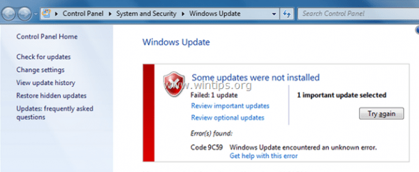 Fix Error Code 9c59 Internet Explorer Installation Failed Ie10 Ie11 Windows