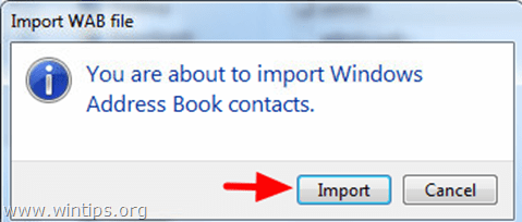 Import Windows Address Book contacts