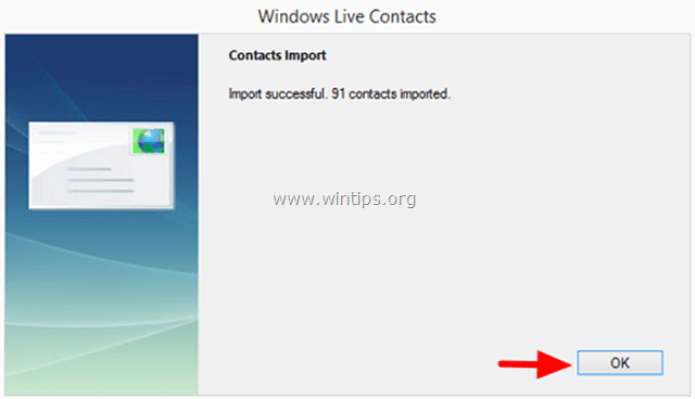 outlook express contacts import to Windows Mail