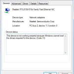 How to Fix Network Adapter Code 31 error (Device is not working properly).