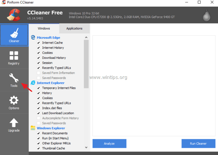 ccleaner remove apps windows 10