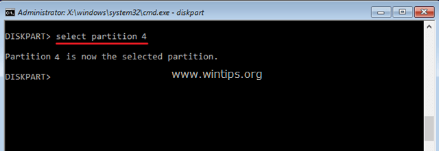 select partition command