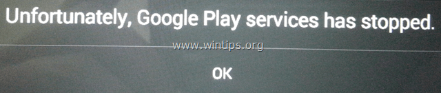 Google Play Services has stopped