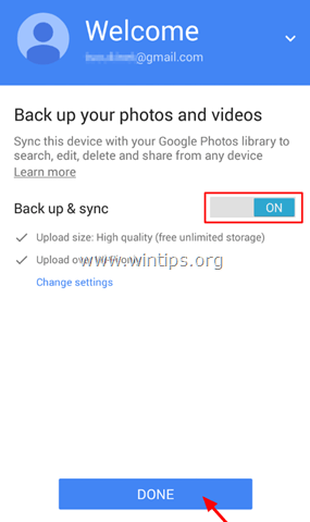 back up sync settings-google-photos