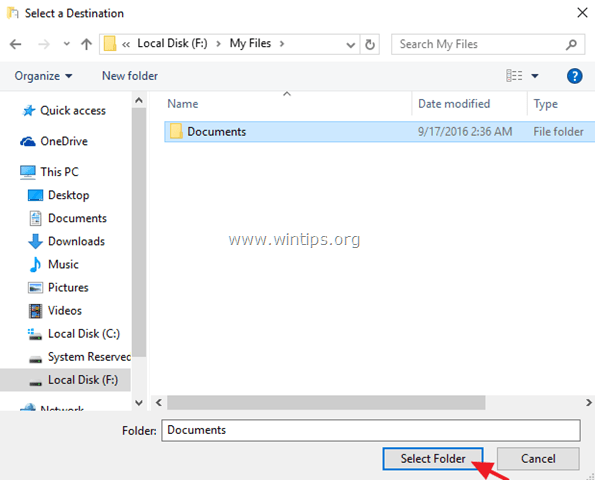 default default documents location