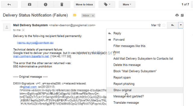 message source gmail