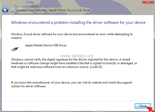 Windows Encountered A Problem
