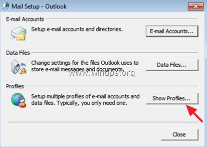show outlook profiles