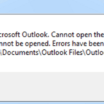 FIX: Set of folders cannot be opened in Outlook. (Solved)