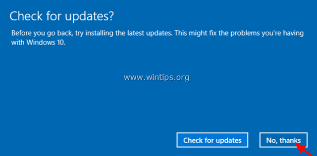 restore previous Windows 10