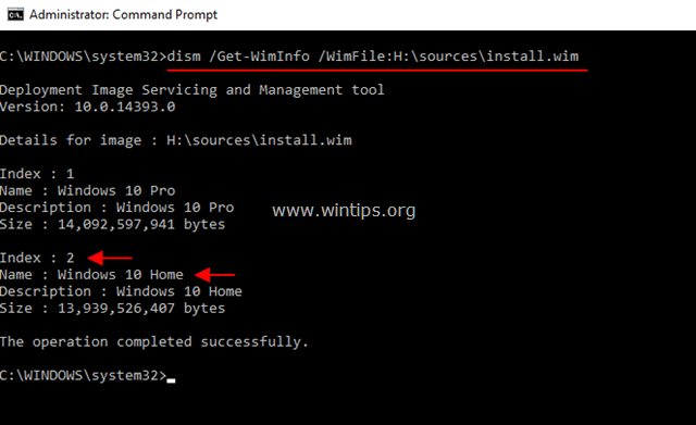Extract an install.wim file that contains several install.wim files