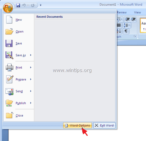 disable plugins word 2007 excel 2007