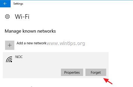 remove wireless network