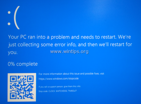 DÜZELTME: Windows 10'da CLOCK WATCHDOG TIMEOUT BSOD