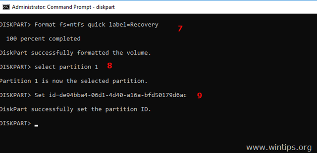 mirror recovery partition windows 10