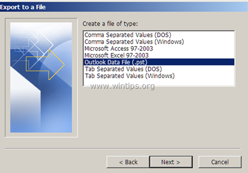 export imap gmail to pst file