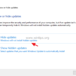 How to Prevent the Installation of a Windows 10 Update.